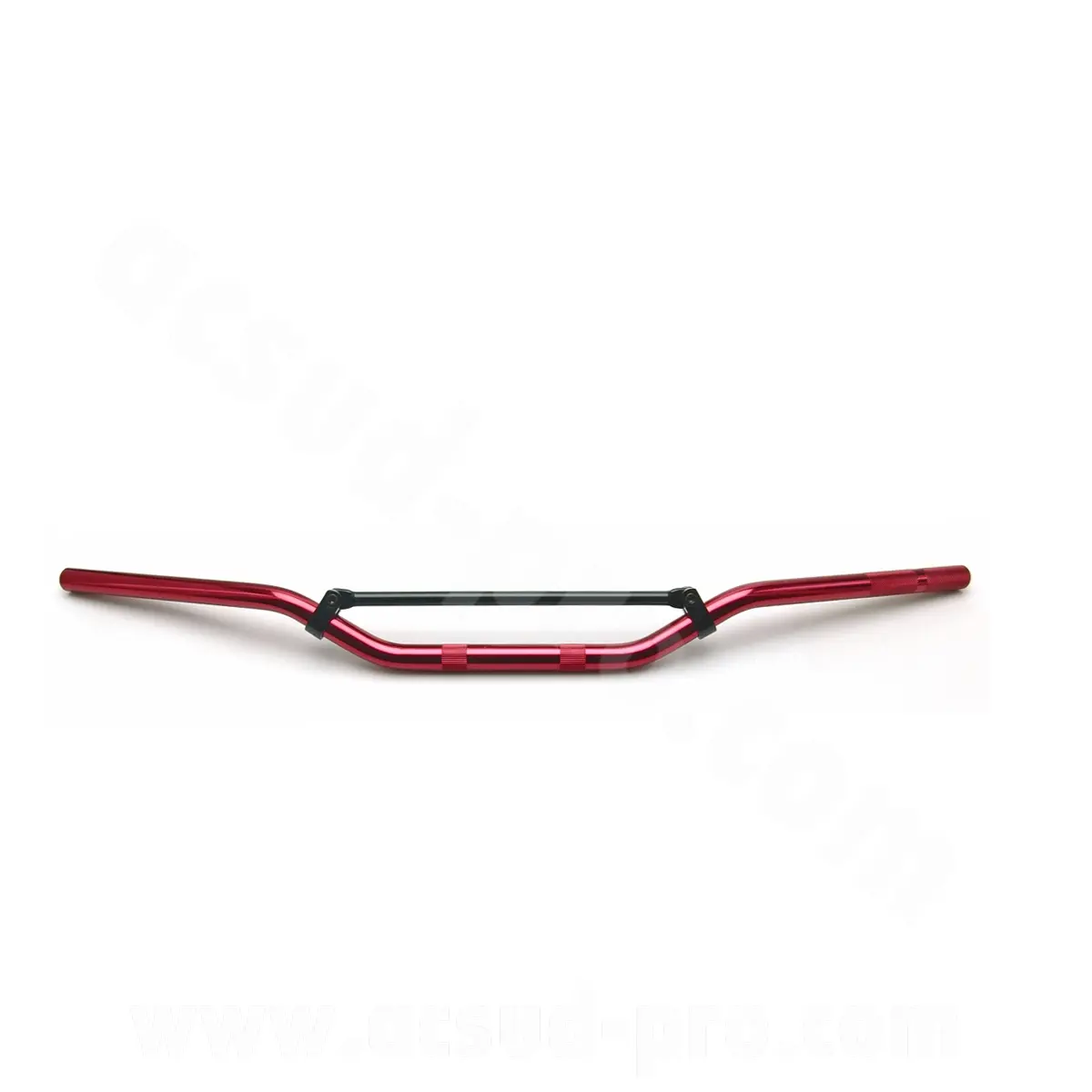 Guidon moto cross aluminium anodisé rouge Ø22 mm (L : 810 mm H : 93 mm)