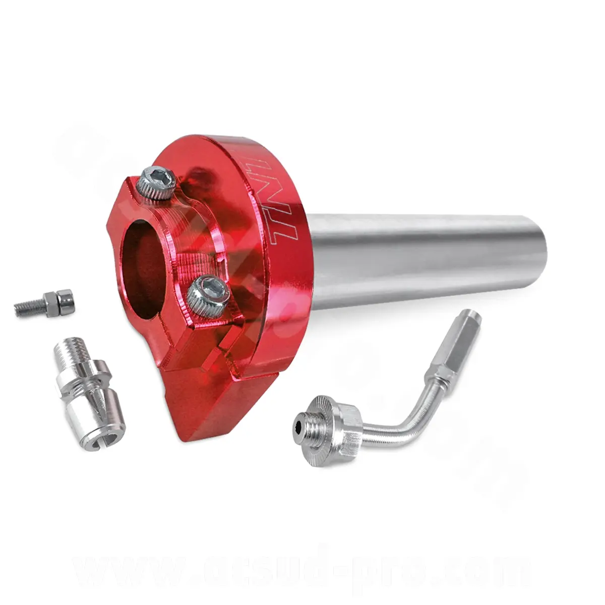 Quick-throttle gashåndtag anodiseret rød aluminium