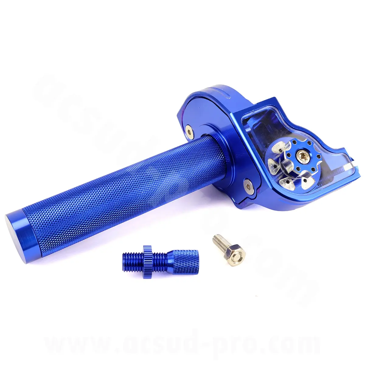 Gasgriff ohne Zugstange holorger Aluminium blau
