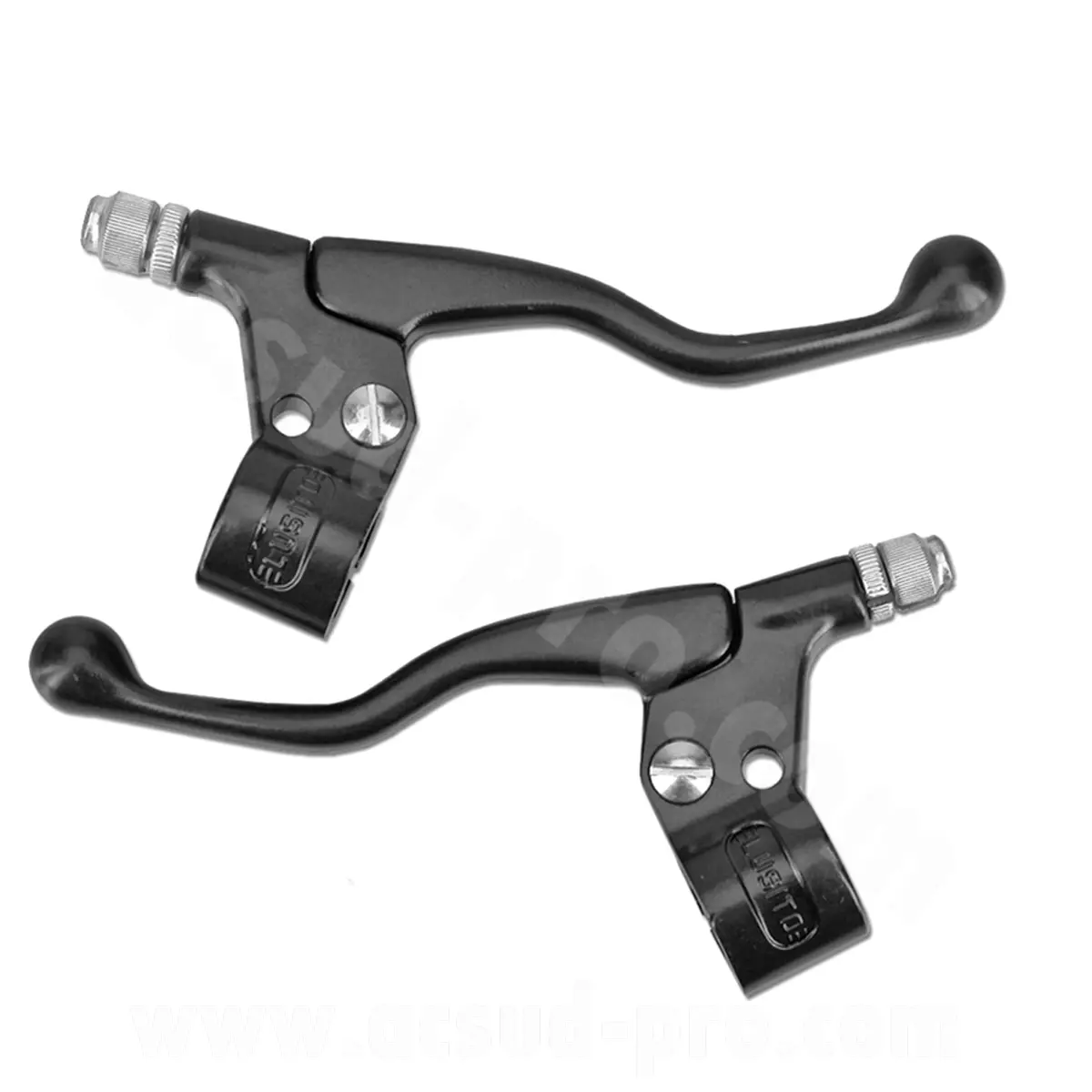 Leviers de frein cyclo alu court noir (la paire)