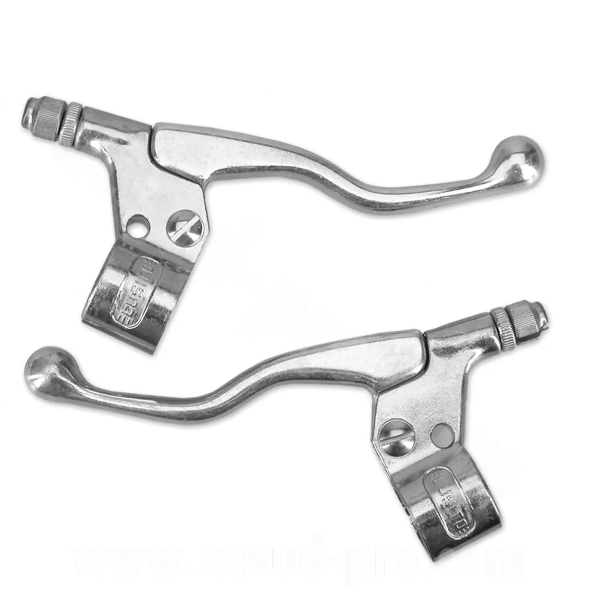 Levier de frein cyclo aluminium court chromé poli (la paire)