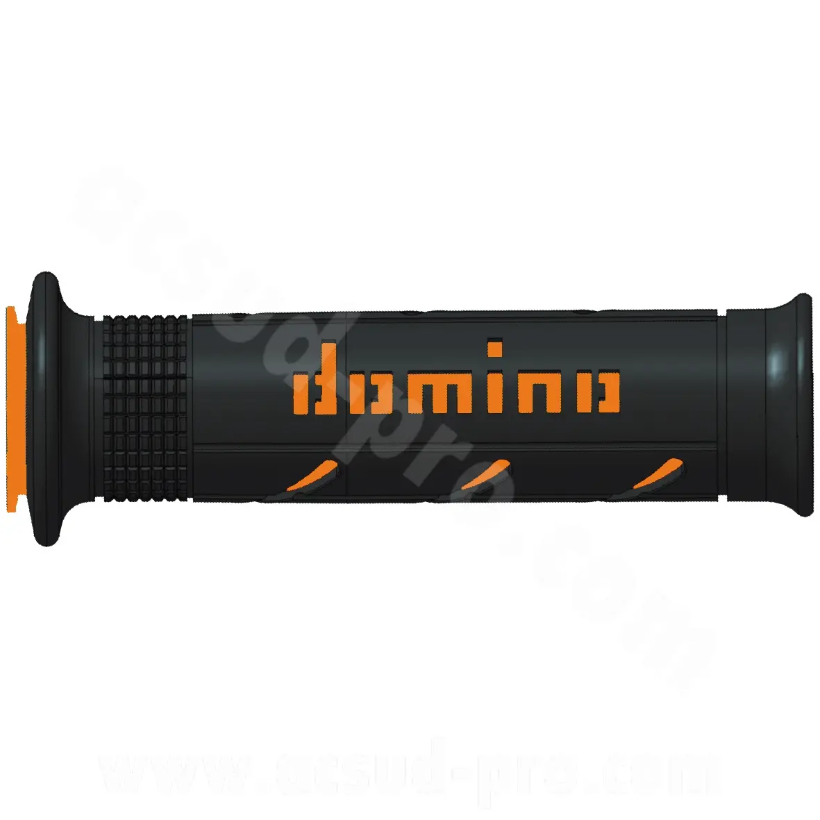 Caoutchouc de Poignée Domino A250 Noir/Orange Diamètre 22 mm Longueur 126 mm Ouvert
