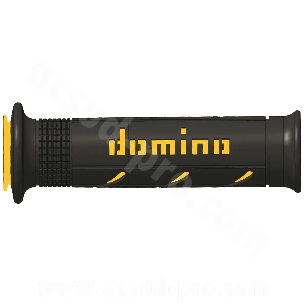 Domino Road Zweikomponenten-Griffbelag schwarz/gelb A250 open end 120-125 mm (das Paar)