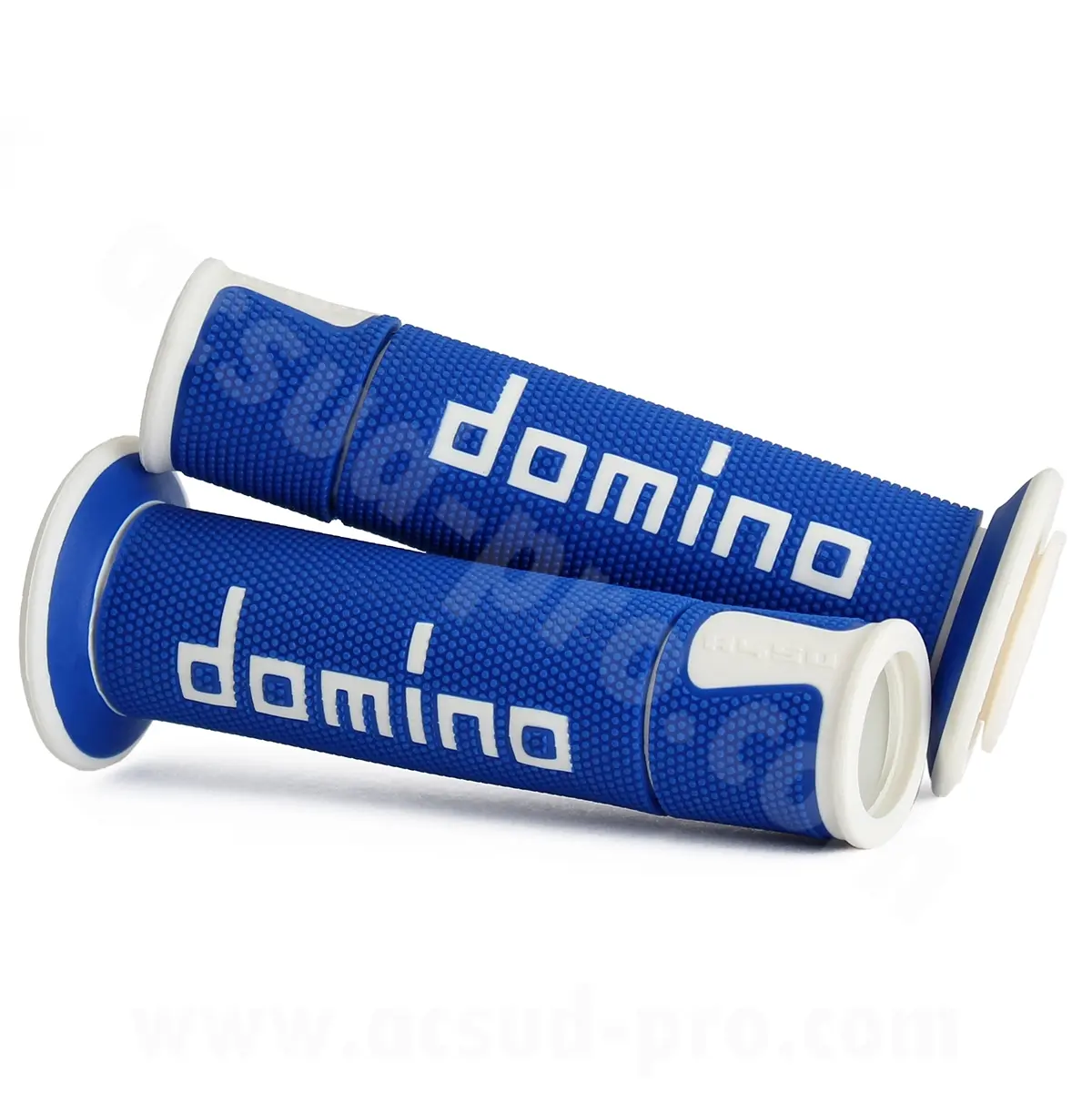 Revêtement poignée Domino A450 bleu blanc 120-125 mm (la paire)