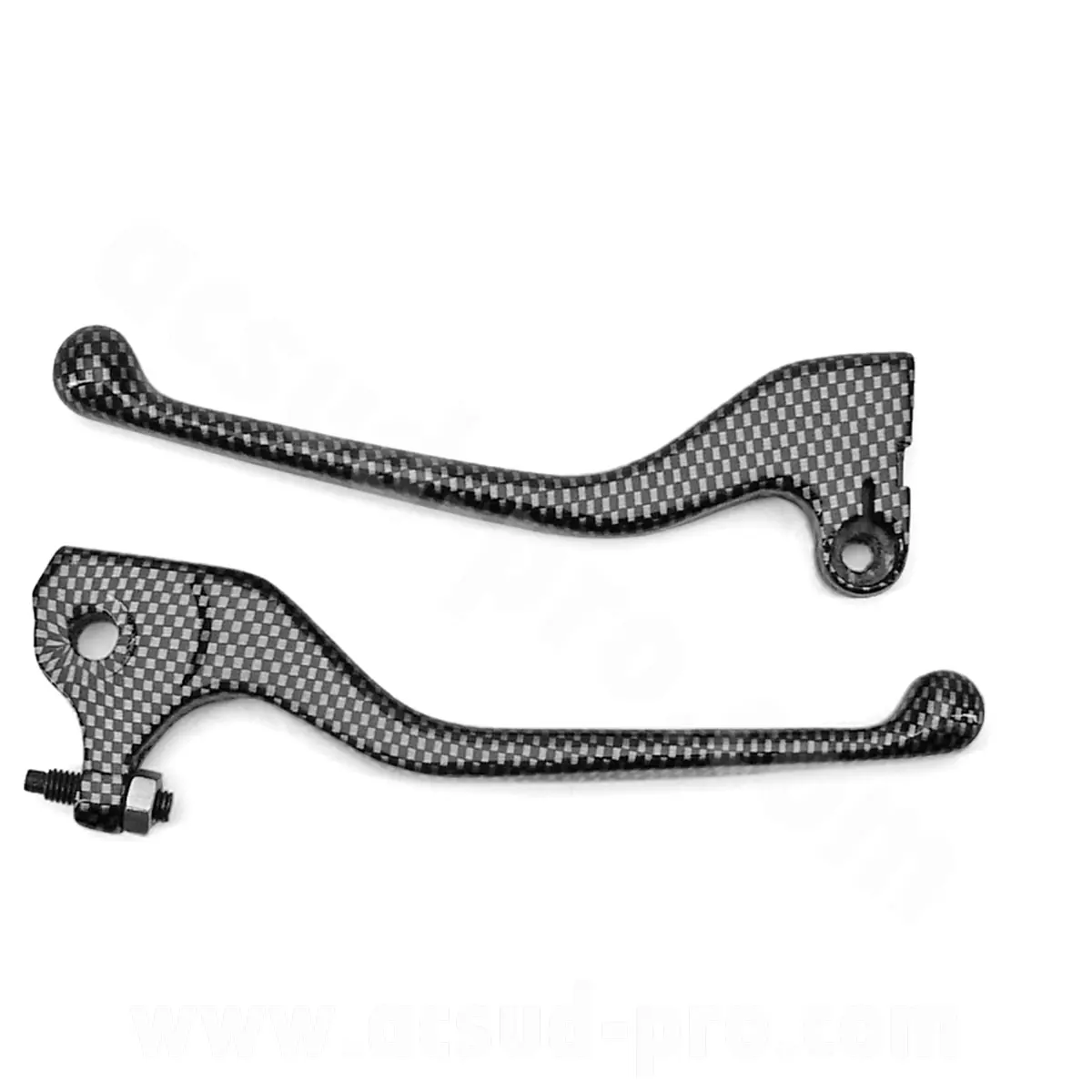 Leviers de frein MBK Booster/Yamaha BWS 2004+ imitation carbone (la paire)