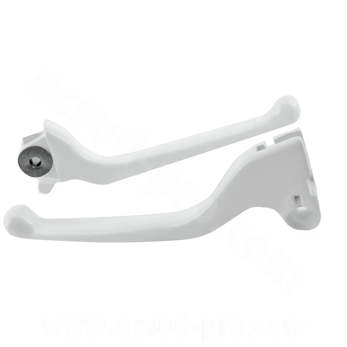 スクーター用レバー MBK マッハG / ヤマハ ジョグ ホワイト(ペア)(OEM:5rw-h3922-00 + 5jh-h3912-00)