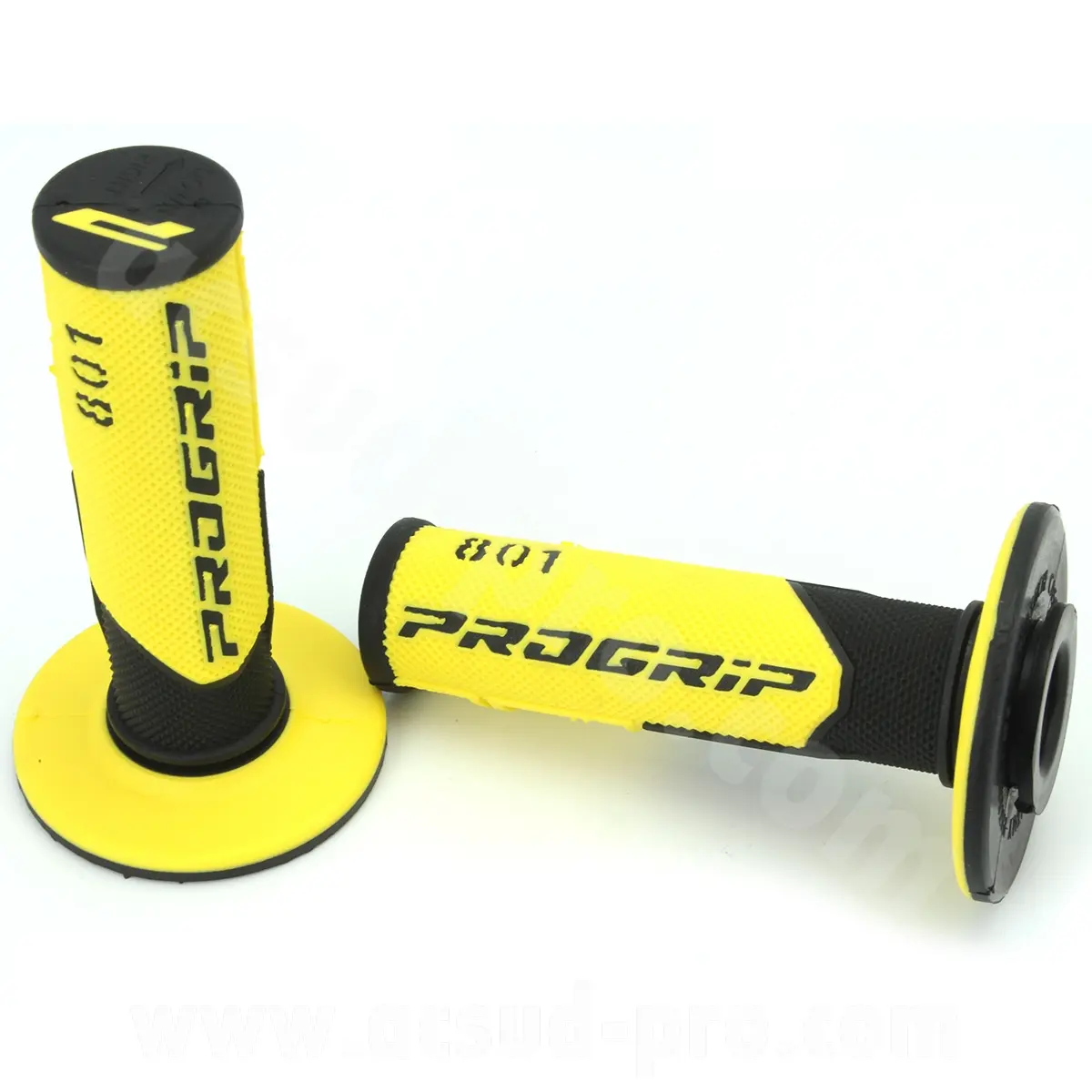 Poignées PROGRIP 801 Noir/Jaune 22/25