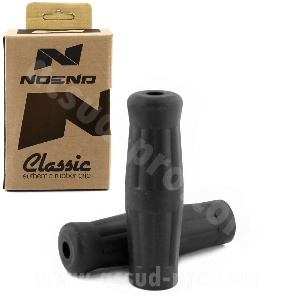 Revêtement poignée moto Noend Classic Barrel noir la paire