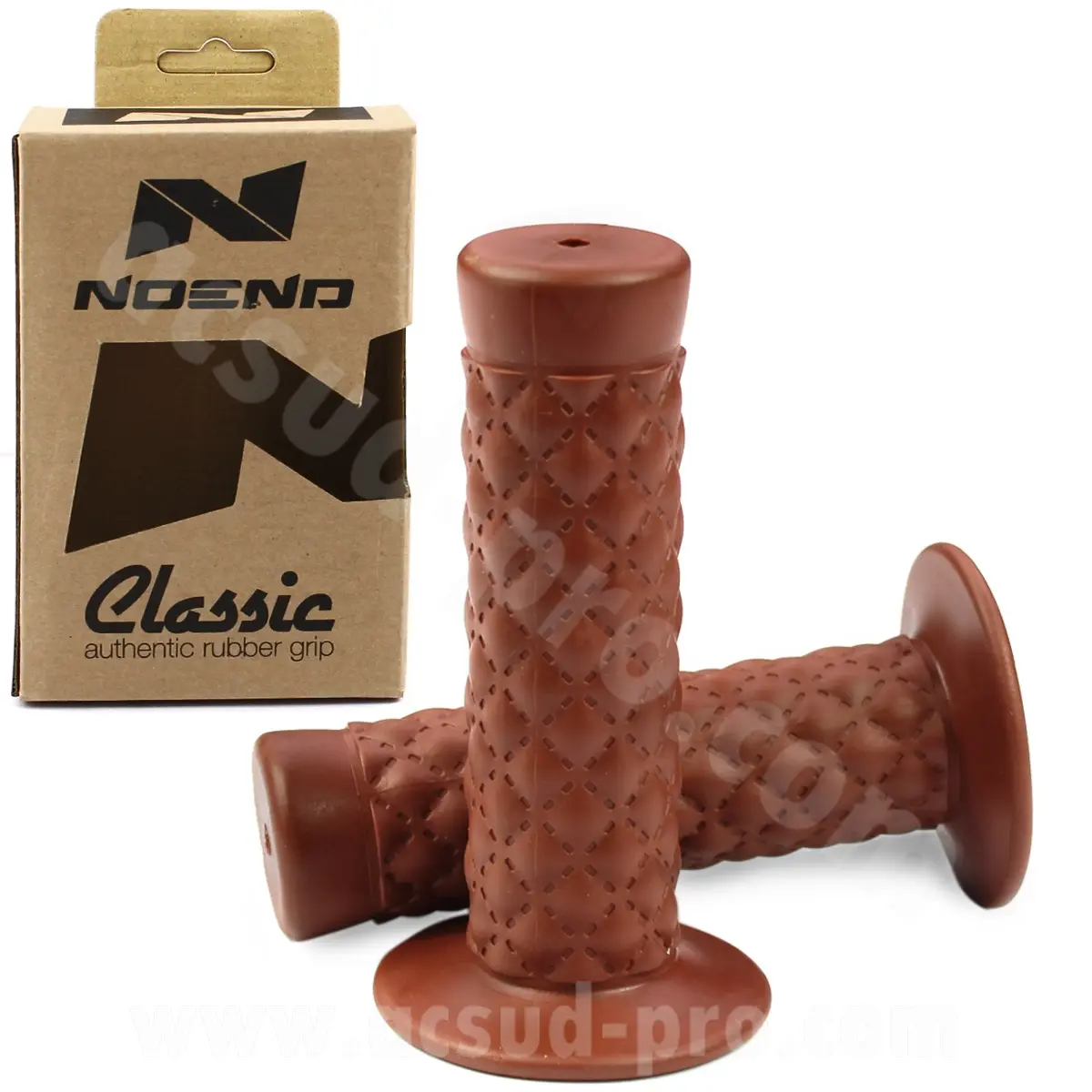 Revêtement poignée moto Noend Classic Cube Caramel la paire