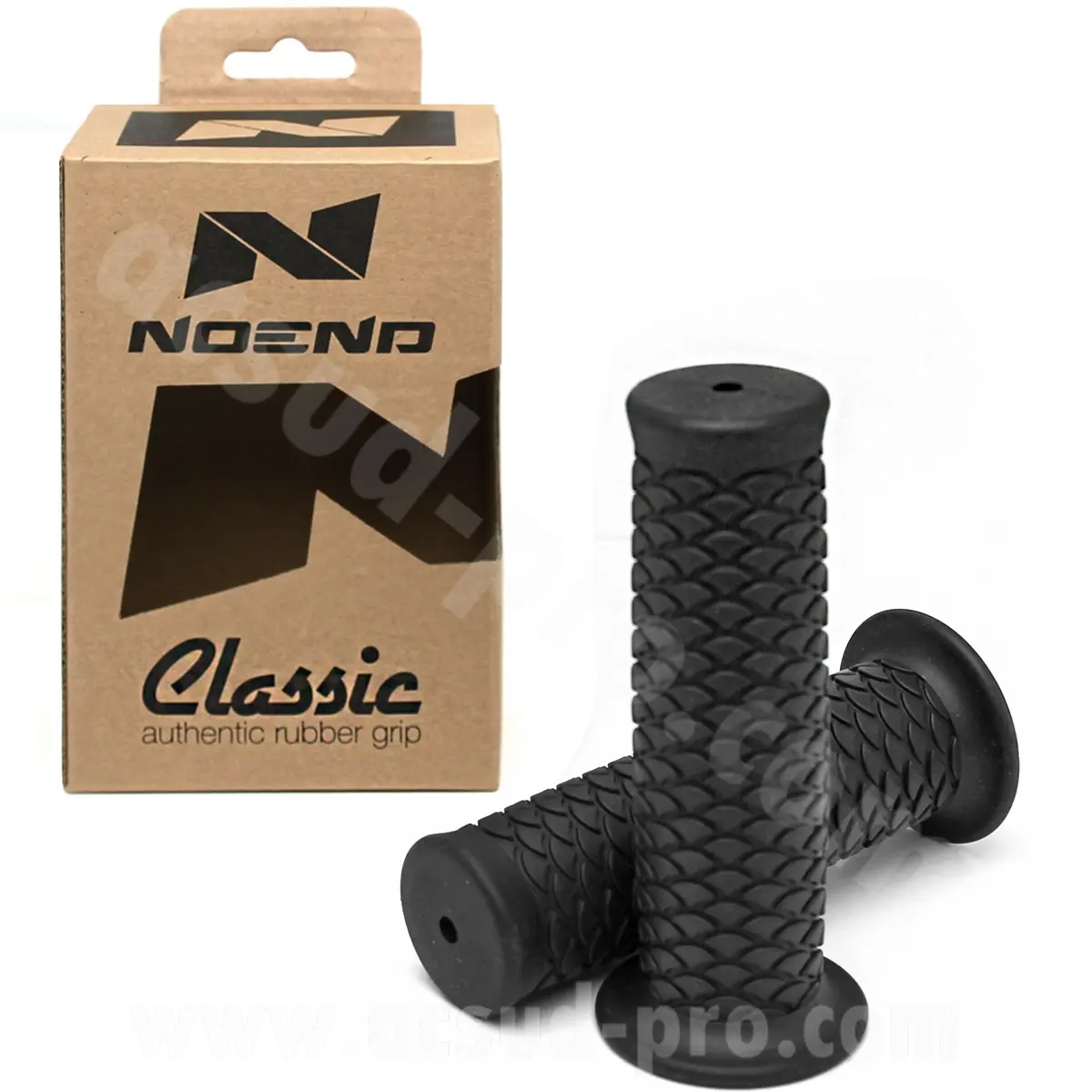 Revêtement poignée moto Noend Classic Kust noir (la paire)