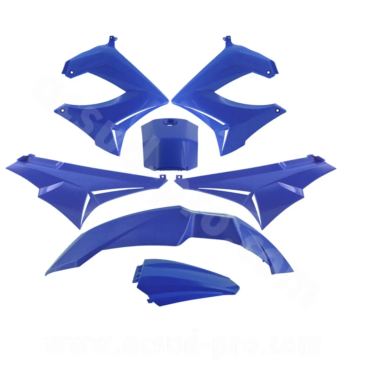 Kit carrosserie Derbi Senda DRD/Xtrem 2000-2011 bleu 7 pièces