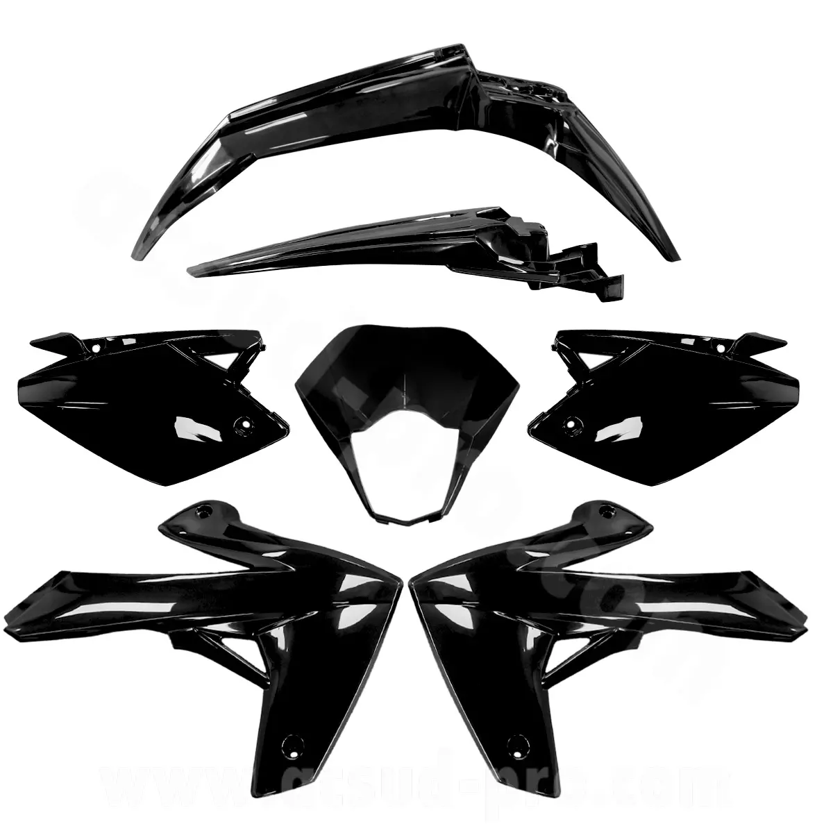 Kit carrosserie DRAG SPECIALTIES Rieju MRT 50/125 2009-2022 noir (7 pièces)