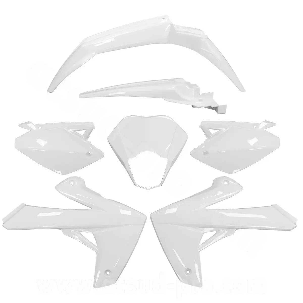 Kit carrosserie 7 pièces blanc Rieju MRT 50 2009 / MRT 125 Marathon 2009-2022