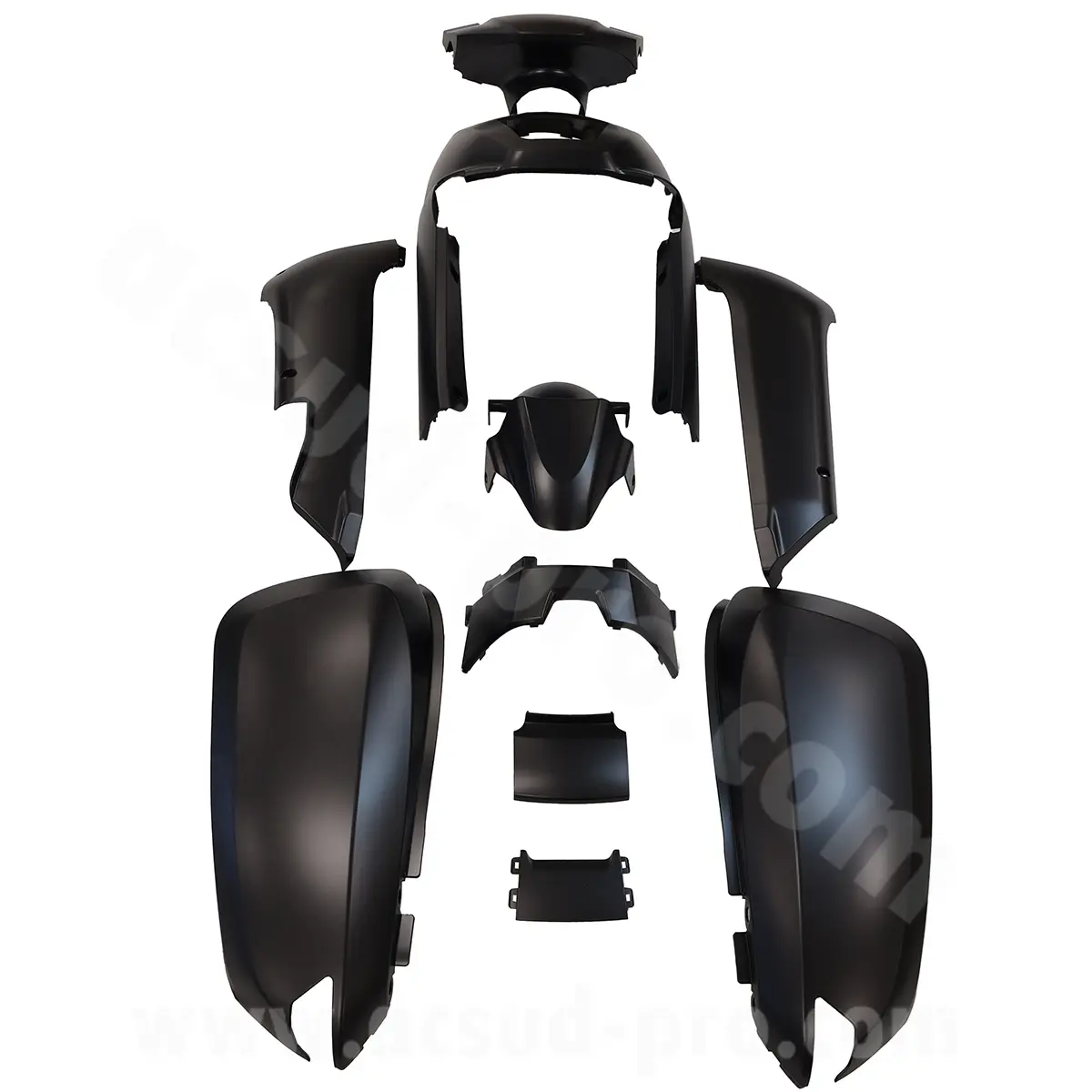Kit carenagem TNT Motor Halo preto mate 11 peças