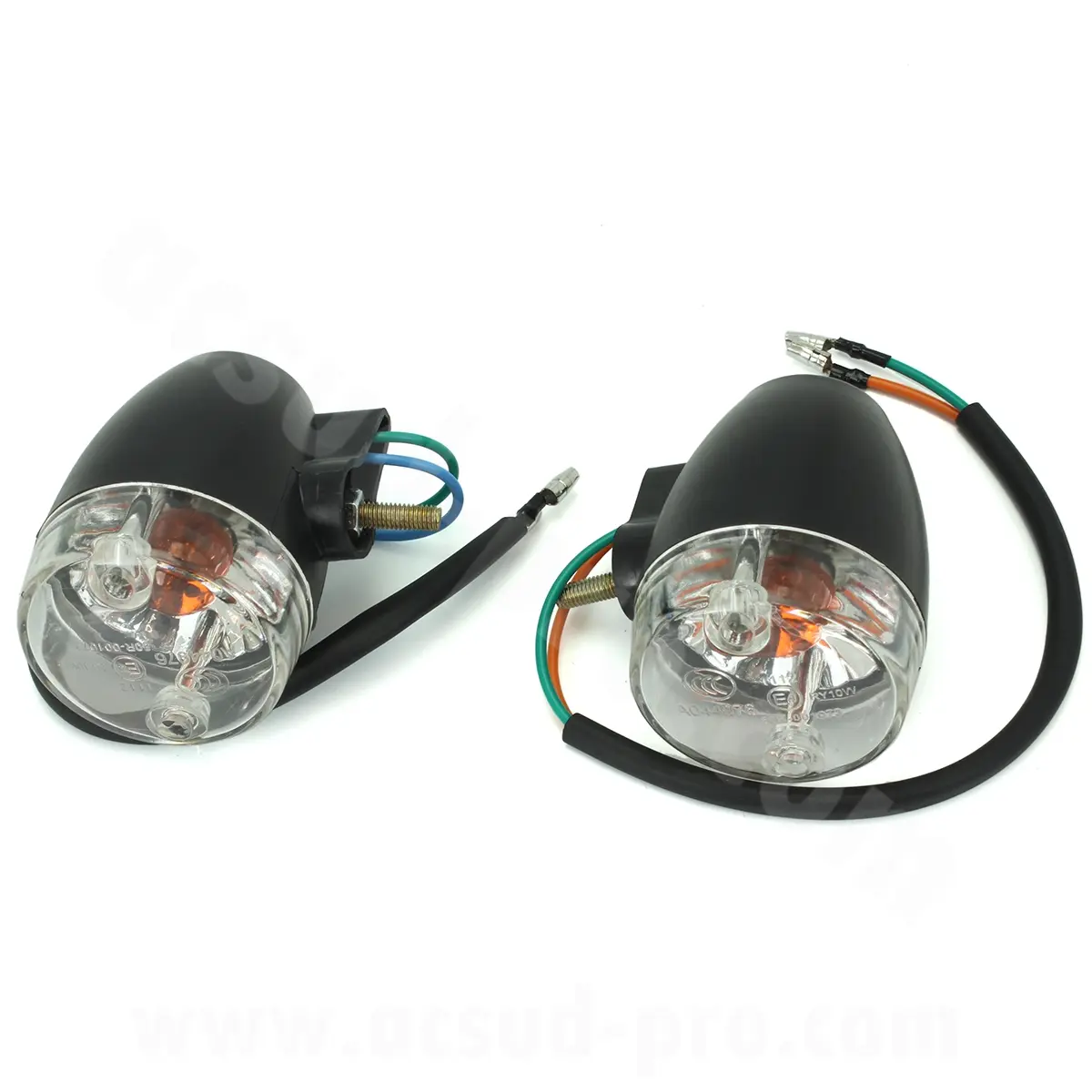 Blinker hinten passend für sym orbit 2 50 -125 cc 2T und 4T 2010-2014 schwarz (das Paar) (OEM : 33600-aba-0000 / 33650-aba-0000)