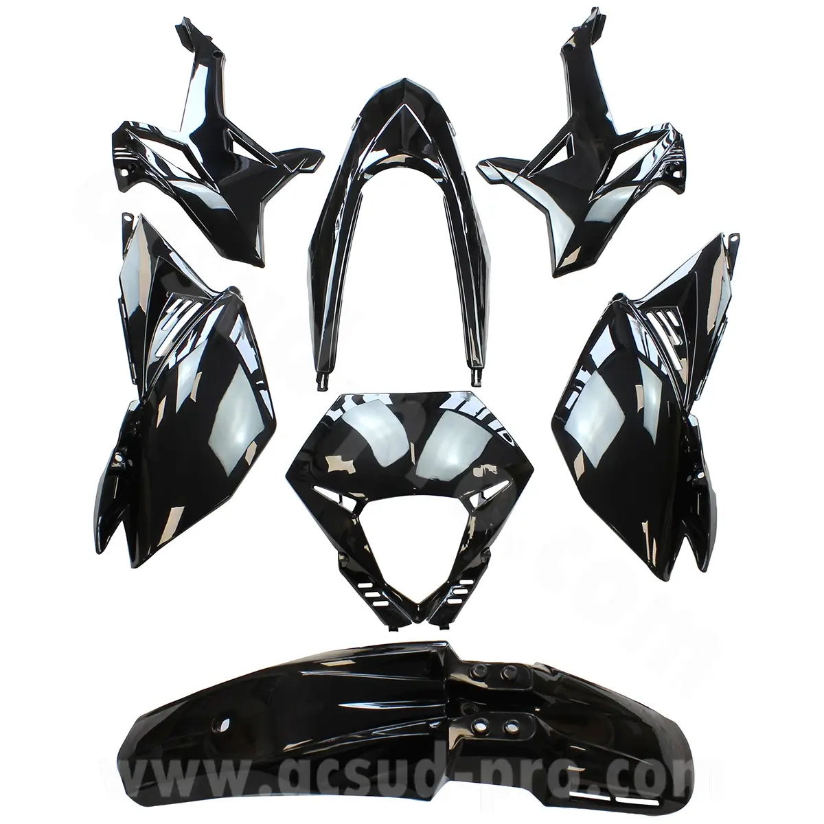 Kit carrosserie Beta 50 RR motard 2012-2020 7 pièces noir
