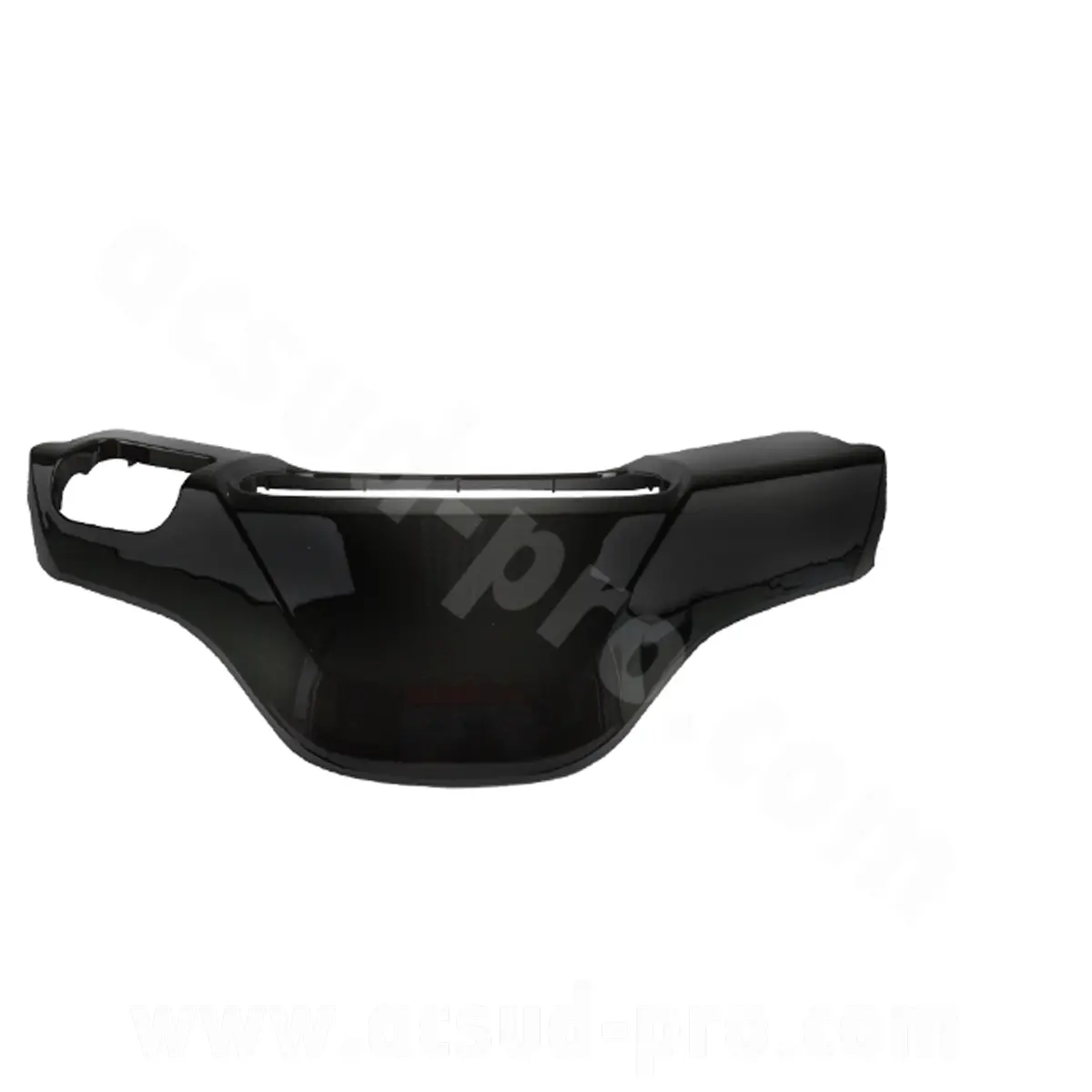 Couvre-guidon adapté MBK 50 Booster 2004+ / Yamaha 50 BWS 2004+ noir métal