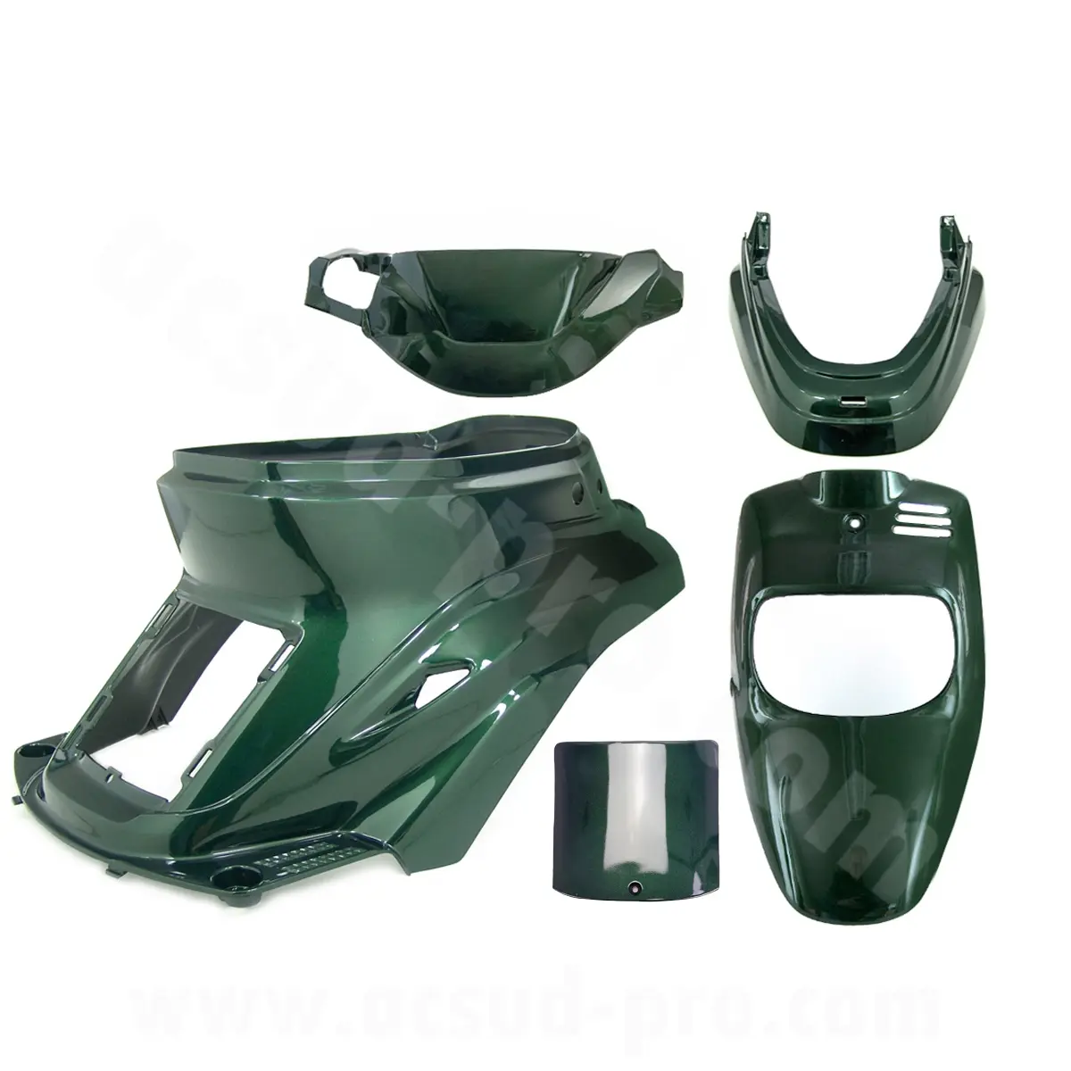 Kit carrosserie MBK 50 Booster 1999-2003 / Yamaha 50 BWS 1999-2003 Spirit vert jaguar