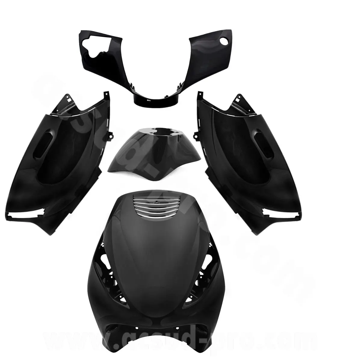 طقم هيكل (كاروسيري) لـ Piaggio Zip 50 2T 2000 أسود air 5 قطع