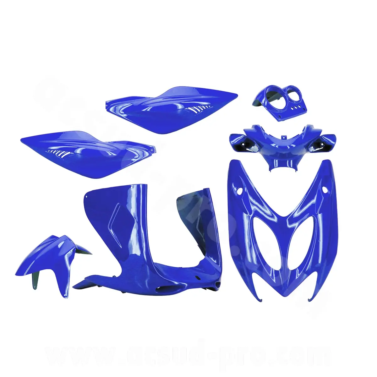 Karosseriesatz MBK Nitro / Yamaha Aerox blau metallic 1997-2012 7-teilig