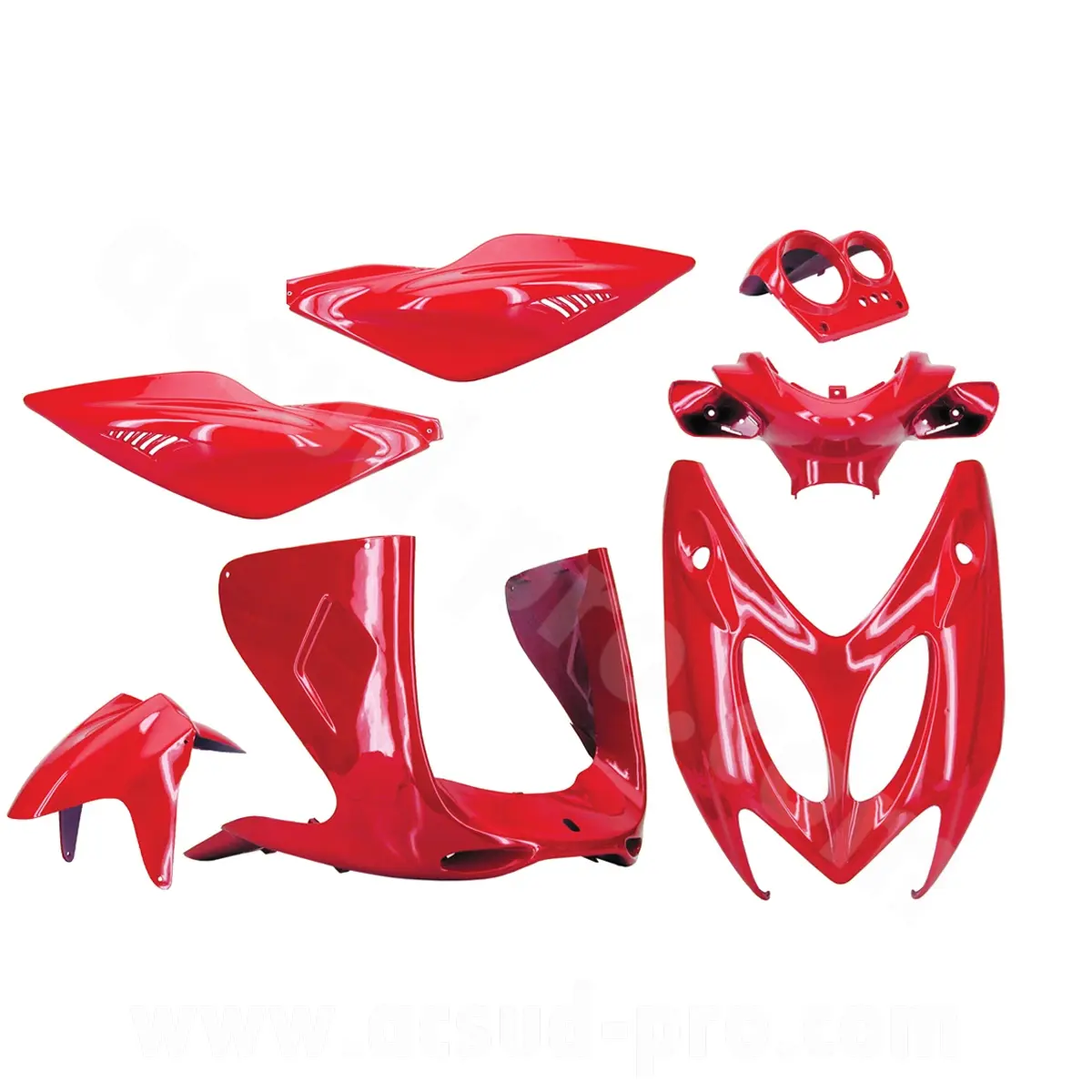 MBK Nitro / Yamaha Aerox 레드 Scuderia 1997-2012 7피스 바디 키트