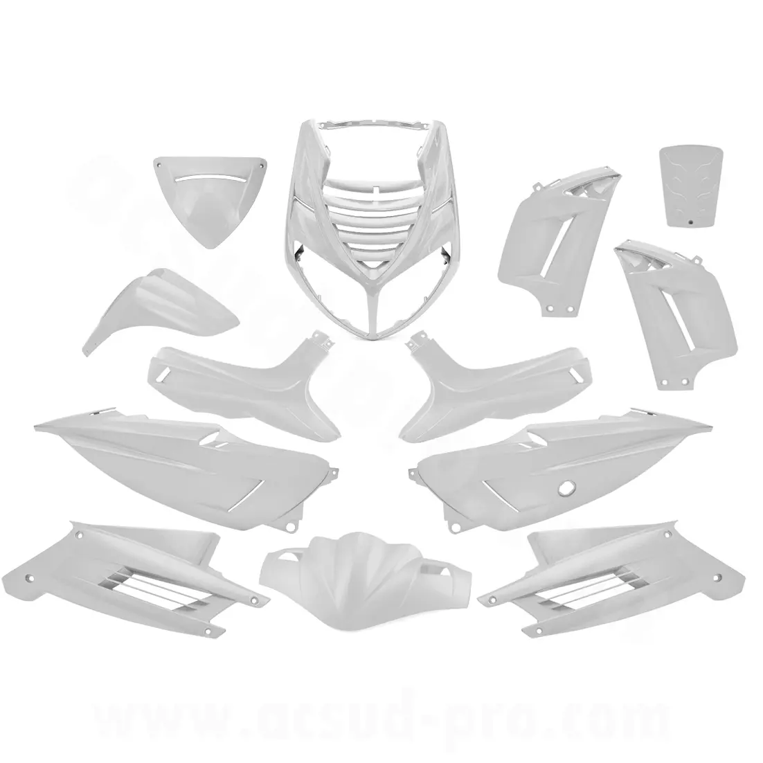 Kit carenagem Peugeot Speedfight 2 branco (13 peças)