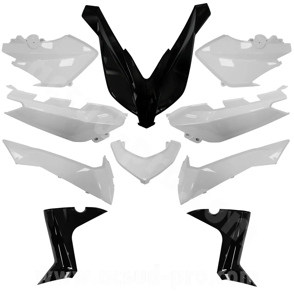 Competition Karosserie-Set Yamaha XMAX 125/250/400 2014-2017 Hochglanzweiß