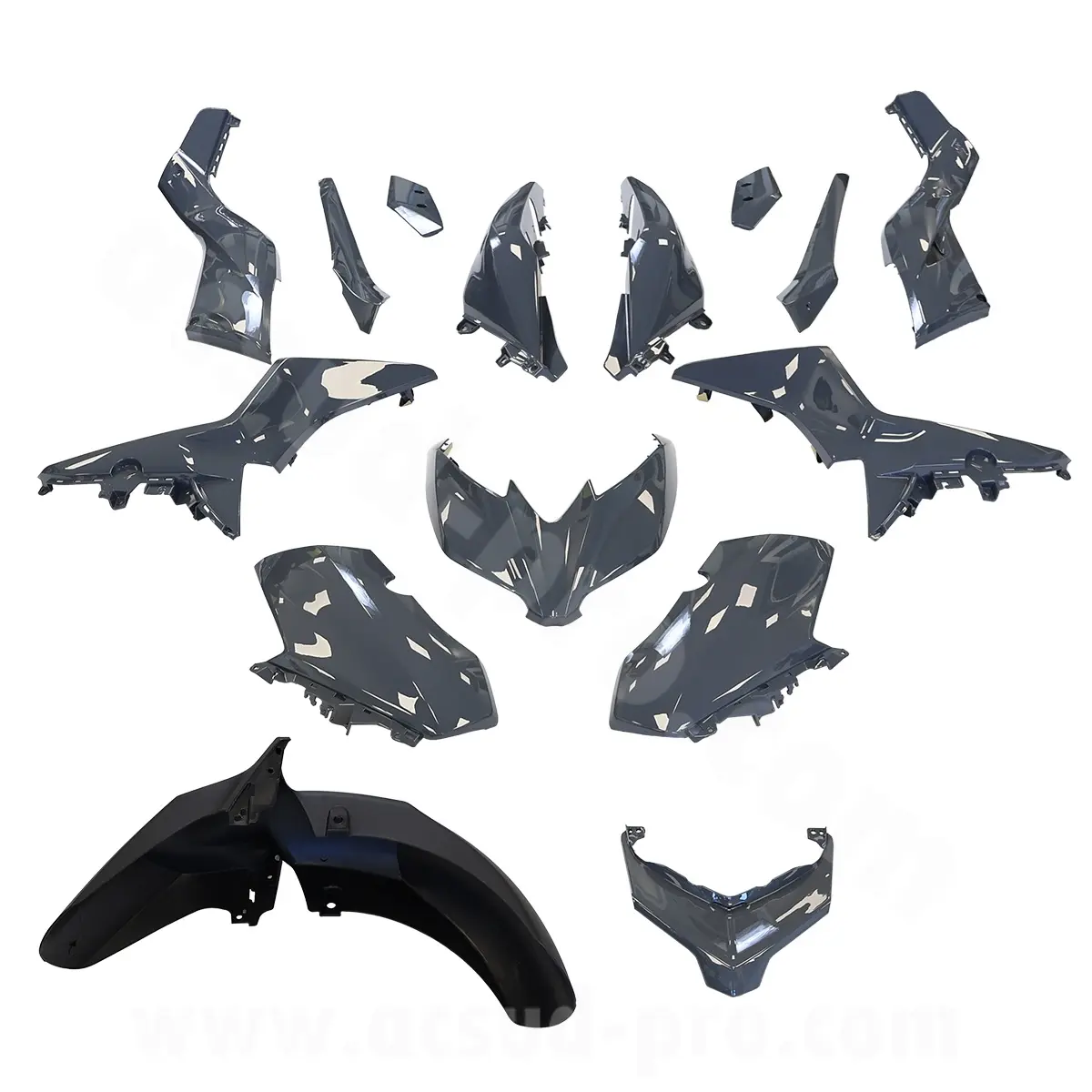 ヤマハ X-Max 125 cc 2018-2022 / X-Max 300 cc 2017-2022 / X-Max 400 cc 2018-2020 用 ナルドグレー ボディキット (15点セット)