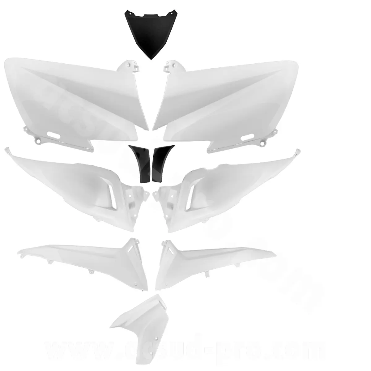Kit carrosserie Yamaha TMAX 530 2012-2014 blanc compétition (10 pièces)