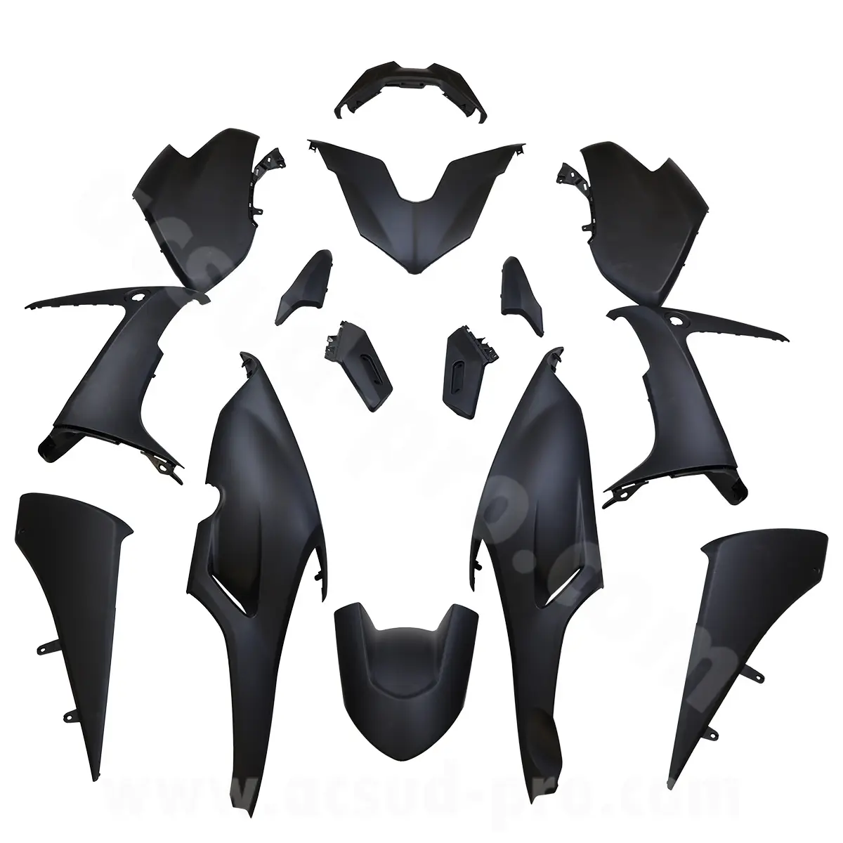 야마하 TMAX 560 cc 2020-2021 매트 블랙 15피스 바디 키트