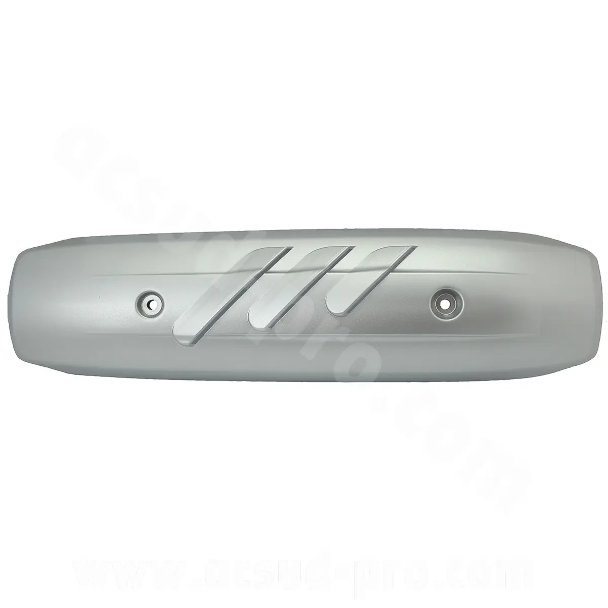 Protection pot d'échappement maxiscooter RB Max adaptable Yamaha TMAX 500 2001-2006 gris mat (entraxe 200 mm)