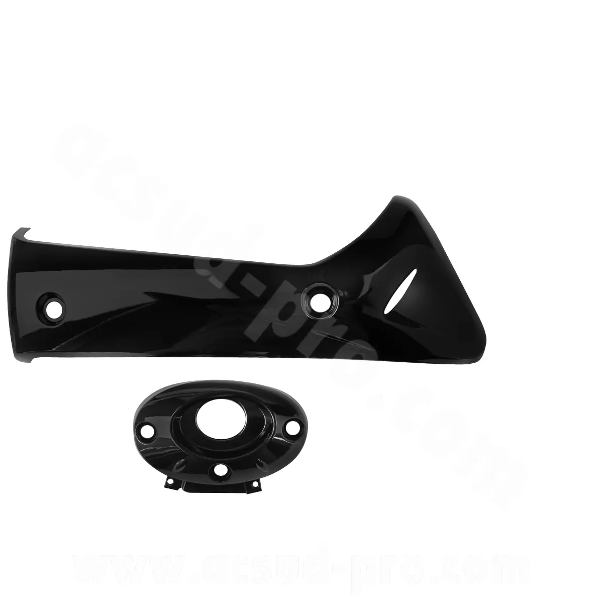 Honda SH 300 2007-2013 کے لیے موافقت پذیر RB max میکسی سکوٹر ایکزاسٹ پائپ پروٹیکشن بلیک میٹل