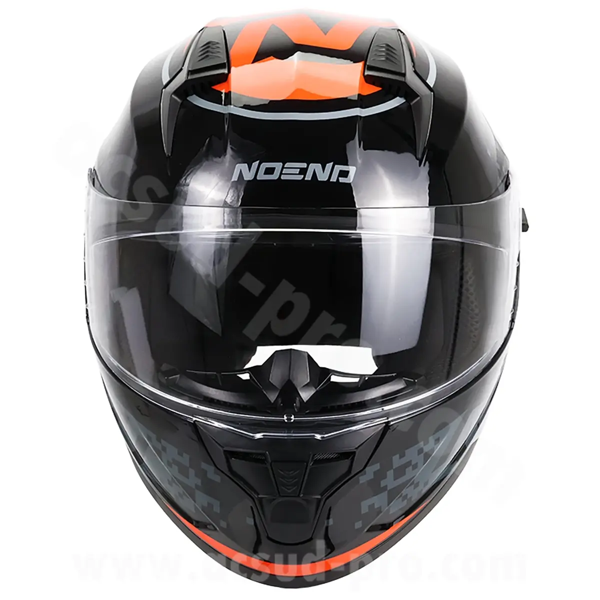 Noend Attack SC-33 black red S full-face dual visor helmet — view 3