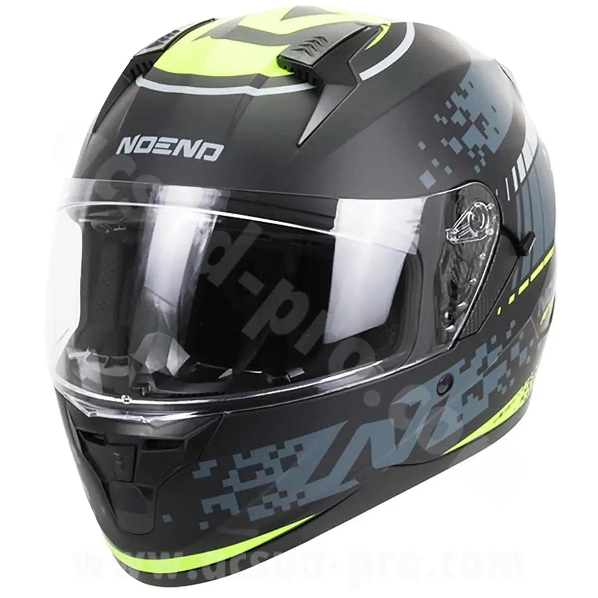 Integralhelm Doppelvisier Noend Attack SC-33 schwarz gelb S
