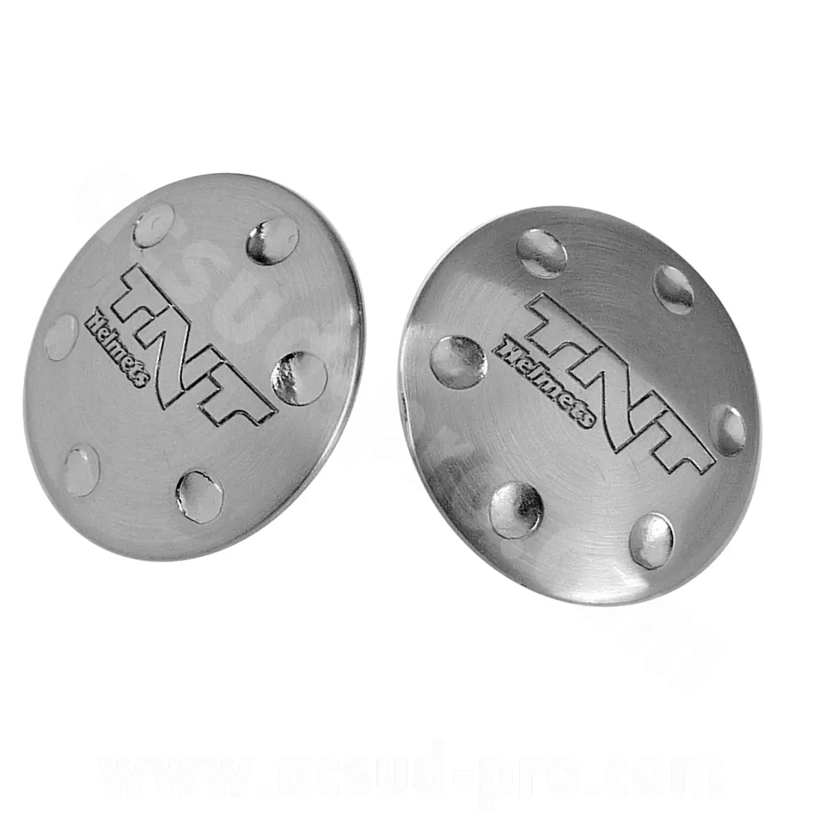 Aluminium beslag puck SB23 med gravering TNT helmets