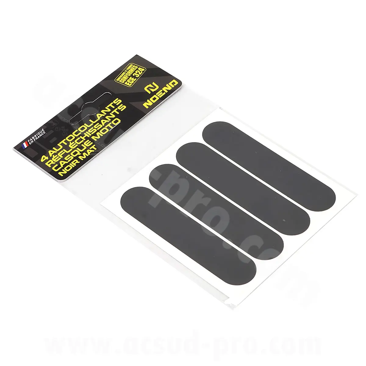 Mattschwarze reflektierende Aufkleber für Helme - ECE 324 zugelassenes Format
