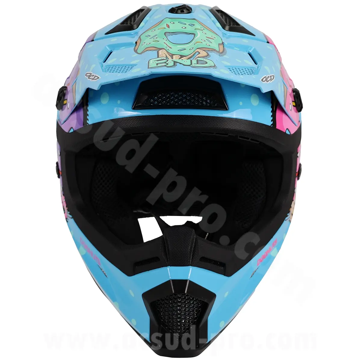 Kinder-MX-Helm Donuts Noend blau YM 49-50 cm UN-R22.06 — Ansicht 3