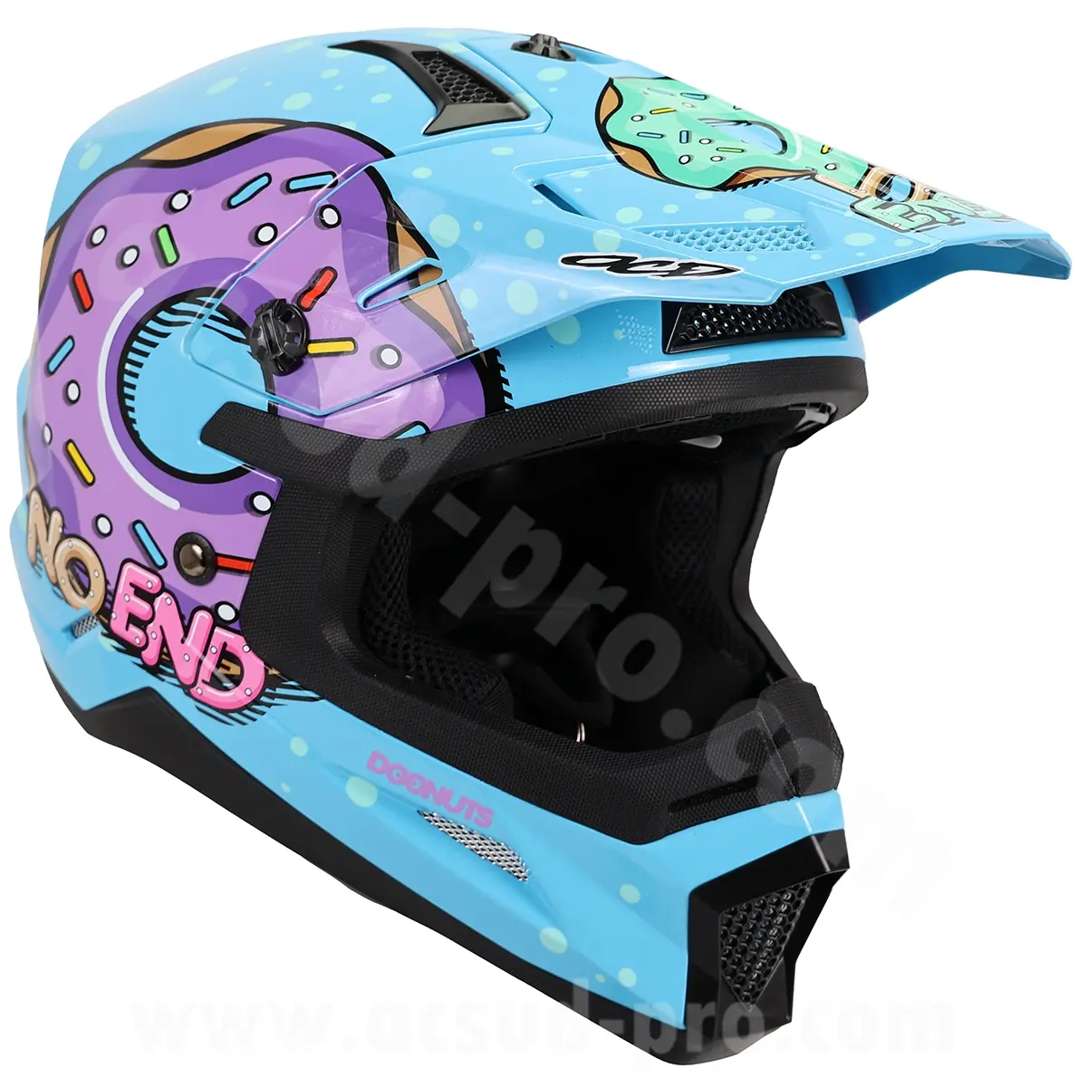 Kinder-MX-Helm Donuts Noend blau YM 49-50 cm UN-R22.06 — Ansicht 4