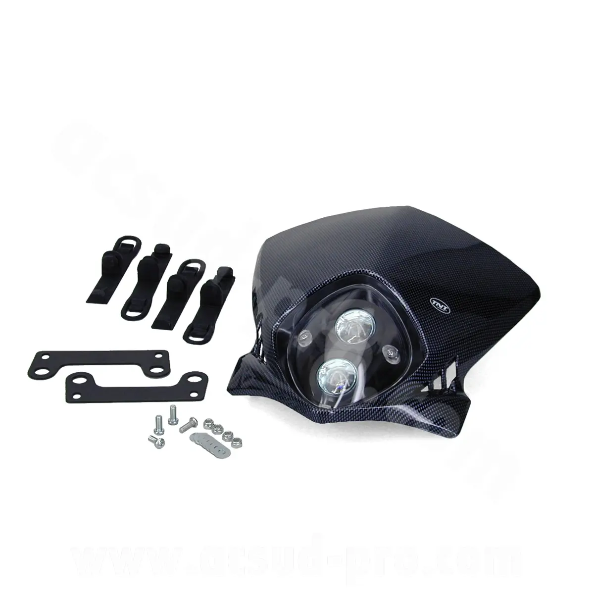 Enduro Gabelbrücke Bi-Halogen Duke Carbon-Imitat YM3241