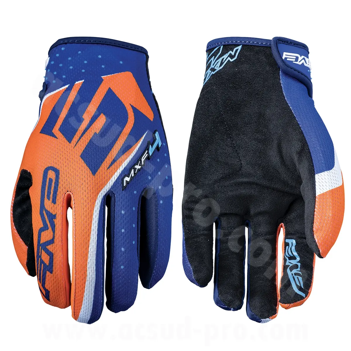 Cross-Handschuhe Five MXF4 blau/orange Größe L
