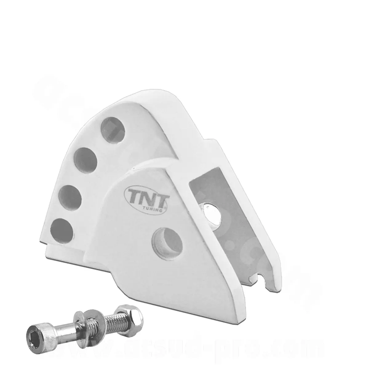 Dämpfererhöhung passend für MBK 50 Booster 1999-2003 / Yamaha 50 BWS 1999-2003 (4 Positionen) weiß