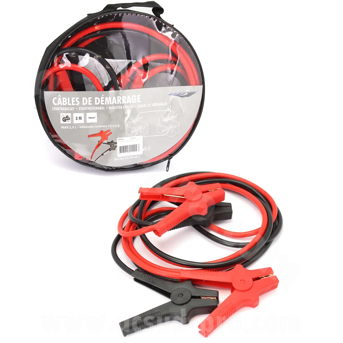 Câbles de démarrage moto/scooter/quad 10 mm² (2 x 2,5 m)