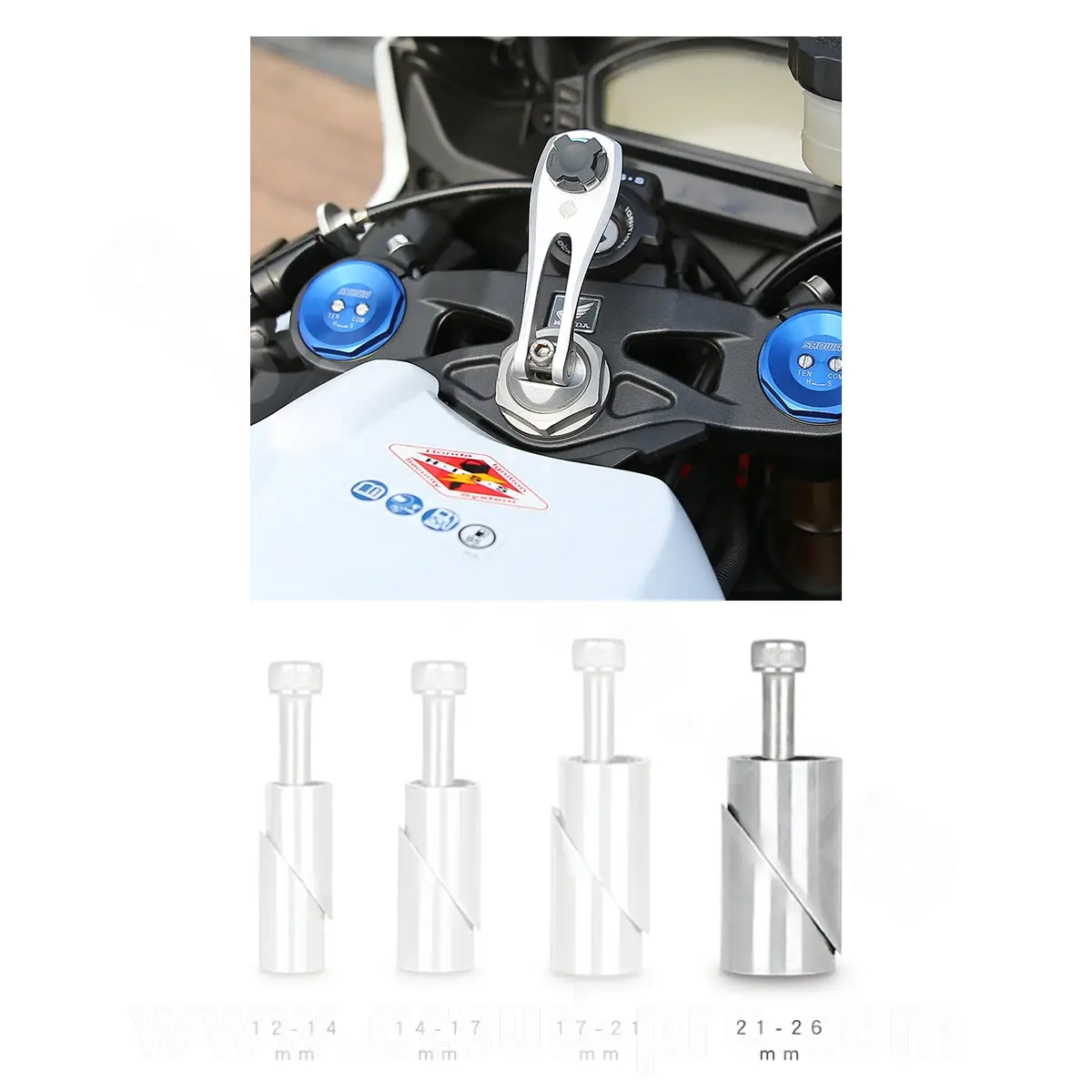 Adapter Cube X-Guard für Gabelkopf Motorrad Ø21/26 mm