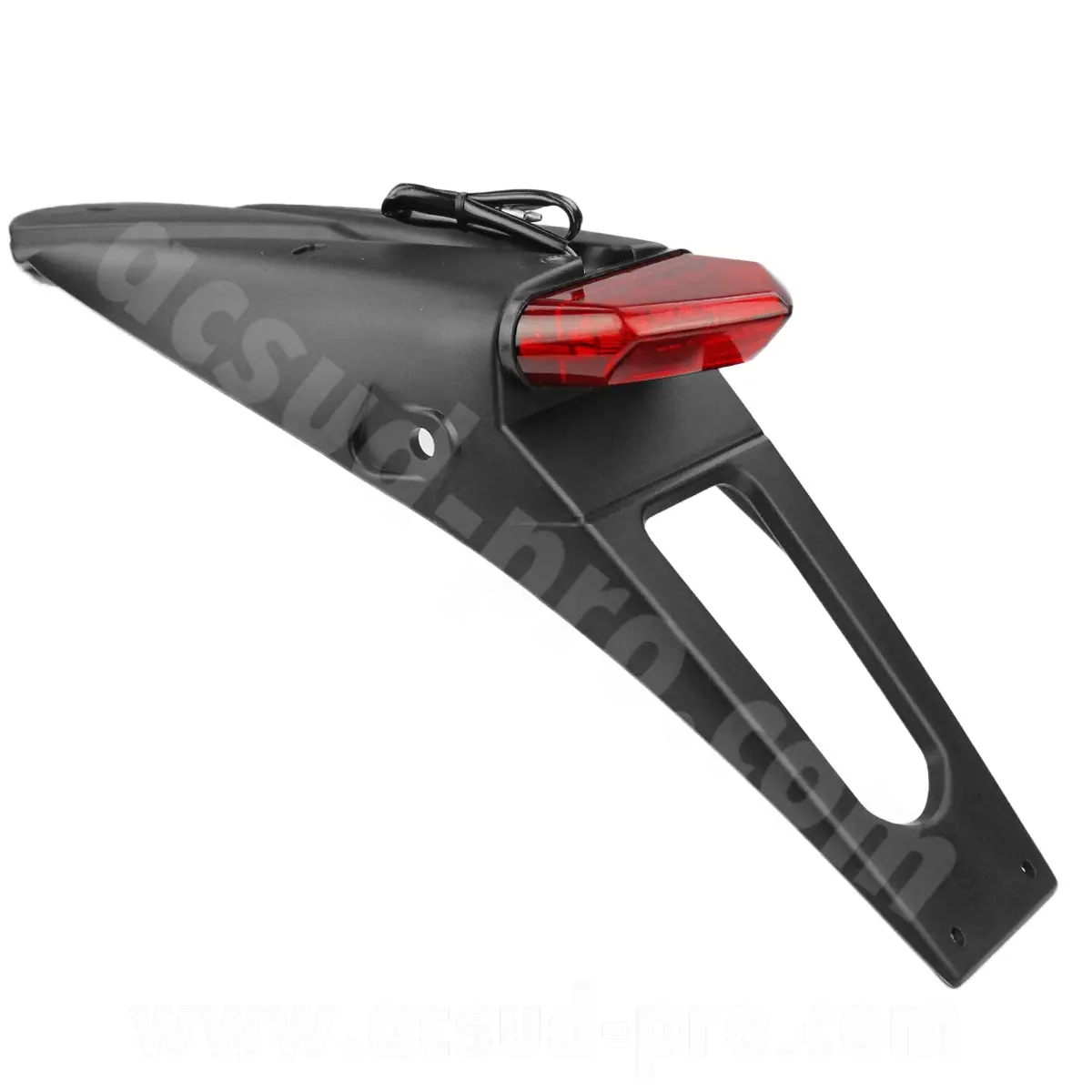 Support de plaque mineralogique noend avec feu rouge mecaboite / moto a leds (l 430MM / h 125MM / l 135MM) (homologue ce)