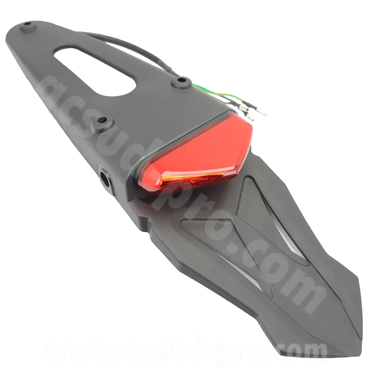 Support de plaque minéralogique avec feu rouge mécaboîte/moto à LEDs homologué