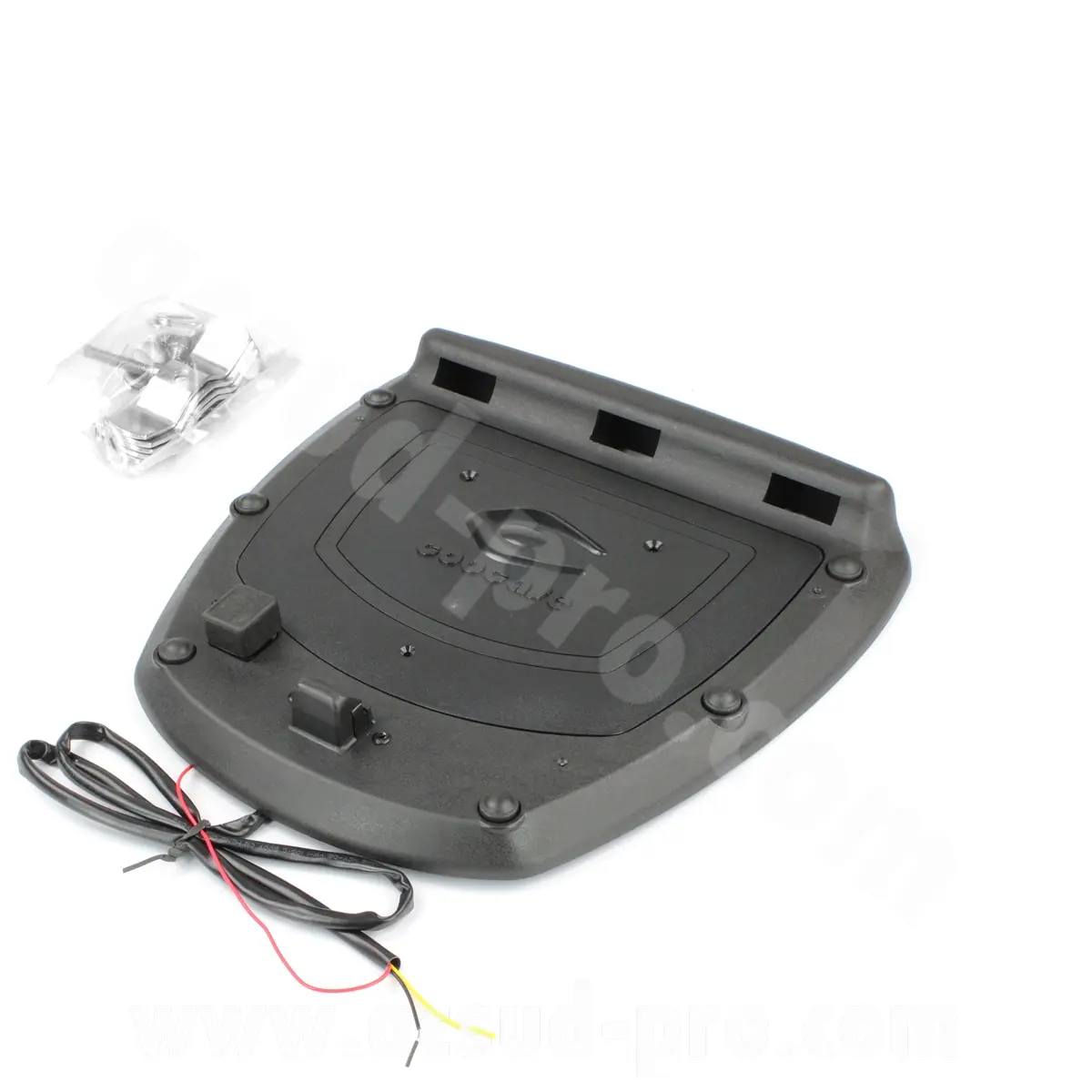 Coocase Astra S48리터 블랙 럭셔리 탑케이스 플레이트