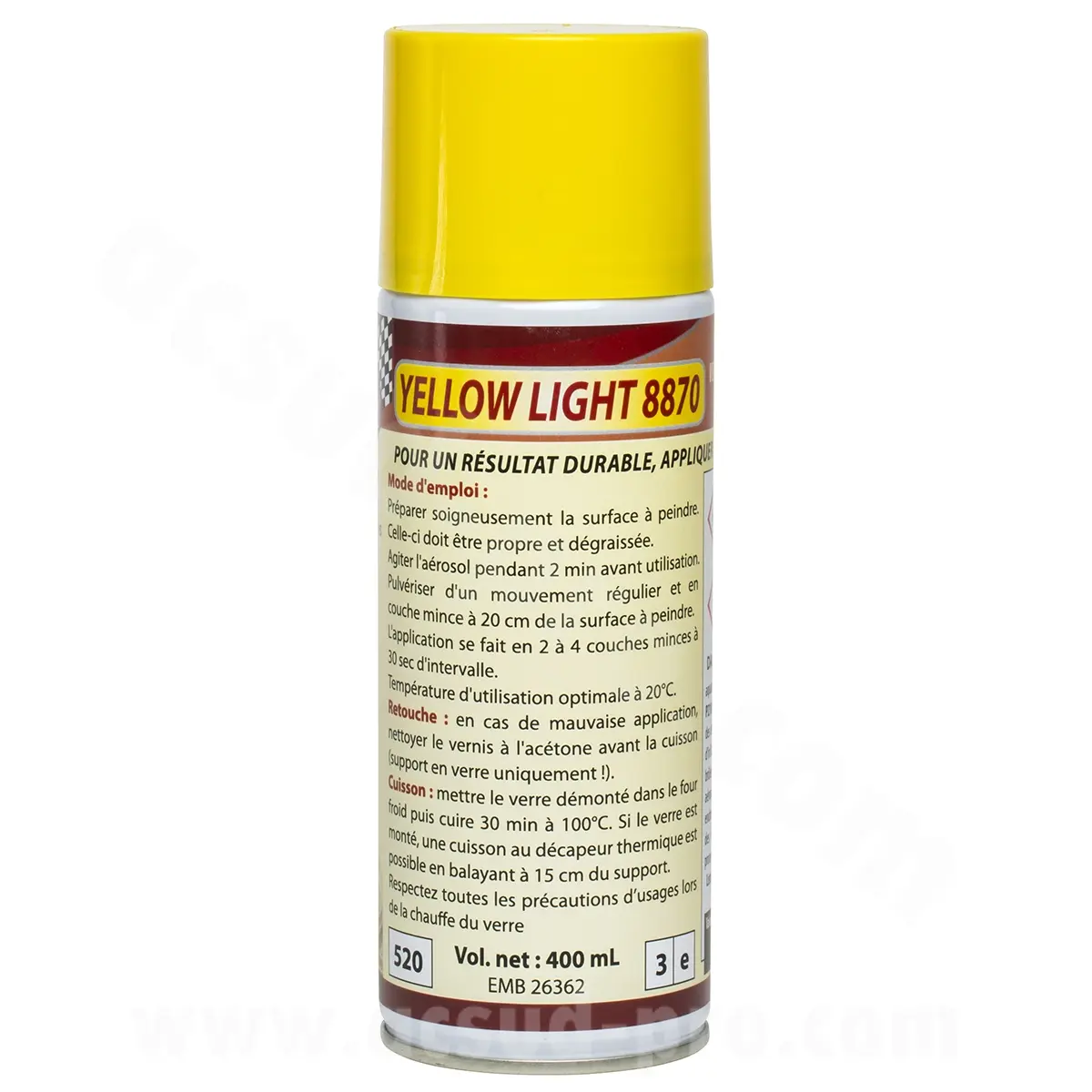 Restom Yellowlight 8870 gul lak til lygteglas 400 ml