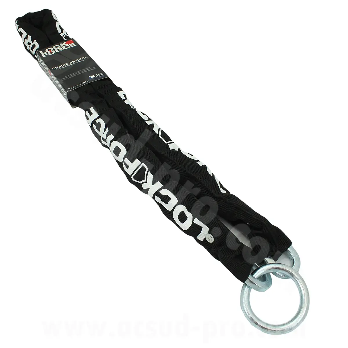 Lockforce Lasso 防盗链 Ø9.5 mm 锁环Ø10 mm 黑色织物护套 1.50米 非SRA