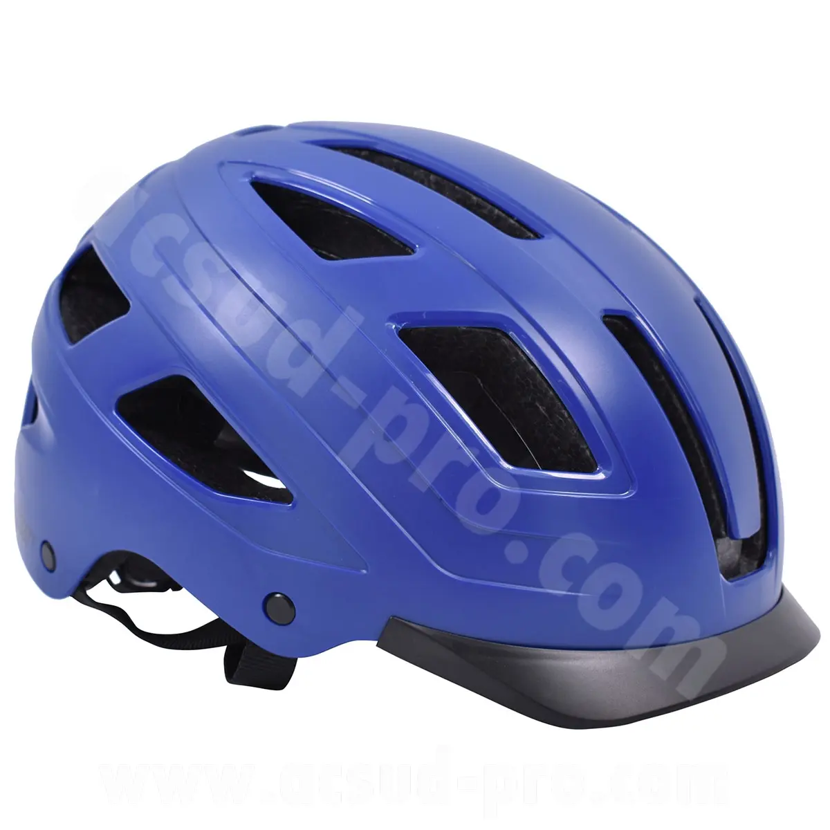 Fahrradhelm für Erwachsene Safety Labs E-Bahn blau mit integrierter LED-Beleuchtung 59-61 cm