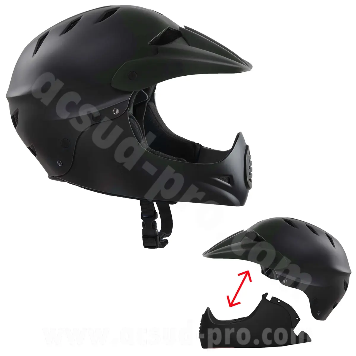 Safety Labs Stamina 블랙 탈착식 턱받침 T.L (58-61 cm) 성인용 자전거 헬멧